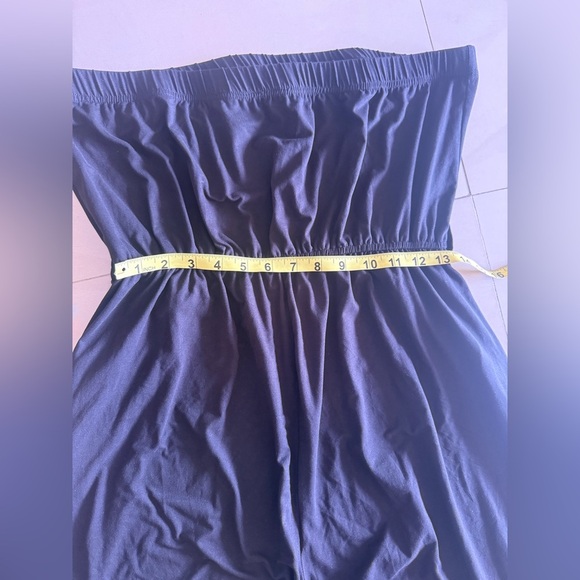 Mia Rose Brand Women’s Jumpsuit wide leg Strapless with pockets elastic waist - Picture 13 of 16